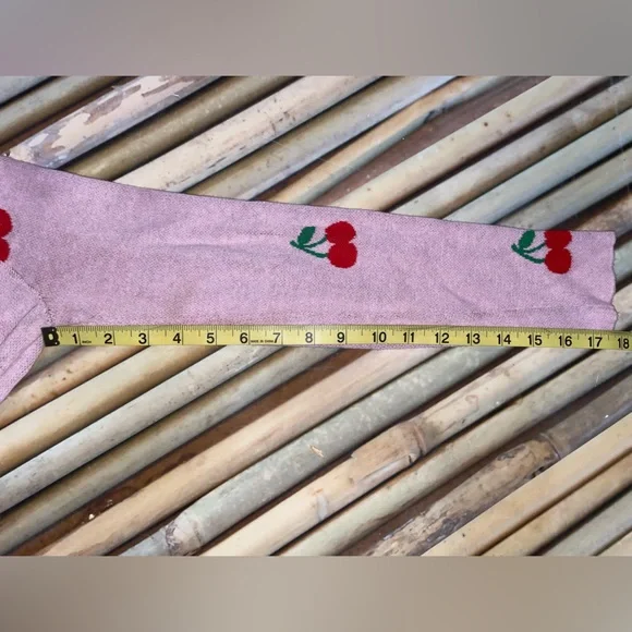 Pink Cherry Embroidered Cardigan - Picture 13 of 16